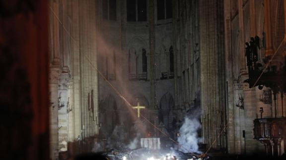 190416155904-interior-notre-dame-charred-live-video These remarkable photos and video show the scale of the damage inside the iconic 850-year-old Gothic cathedral in Paris, which was partially destroyed in a fire.