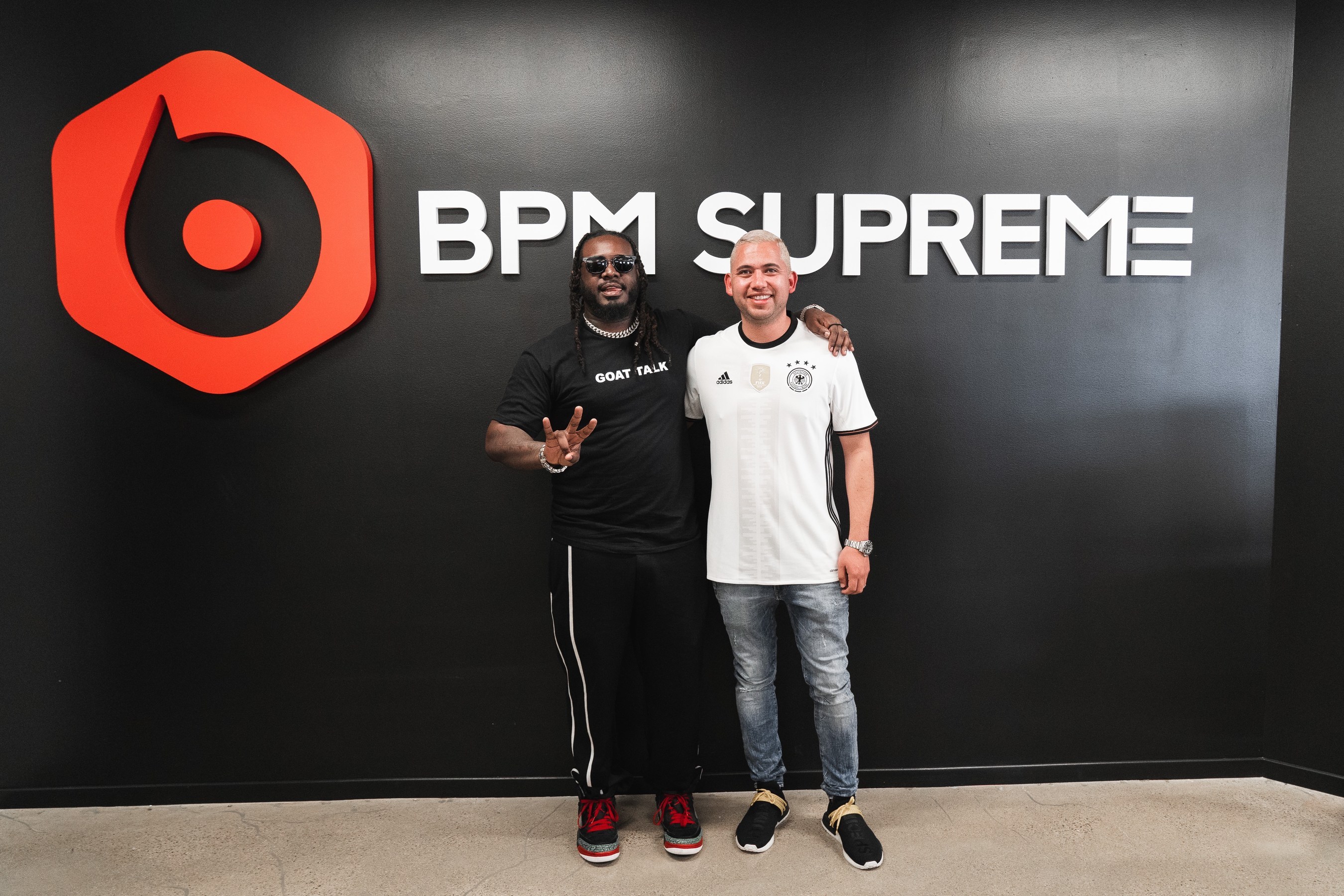 (l-r) Musician T-Pain and Founder and CEO of BPM Supreme Angel "AROCK" Castillo (Photo by: PRNewsfoto/BPM Supreme)