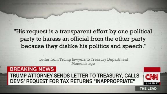 Trump's lawyers call request for tax returns 'inappropriate'