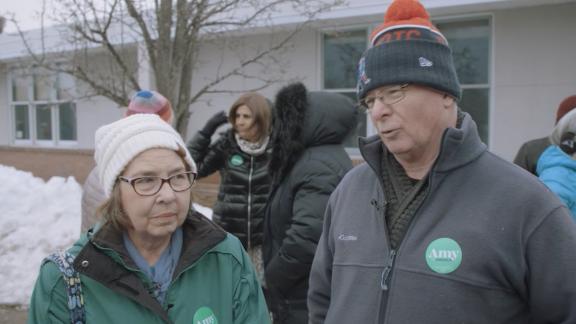 CNN's Kyung Lah reports that some Republican voters, who voted for Trump in 2016, attend every event that presidential candidate Sen. Amy Klobuchar (D-MN) has held.