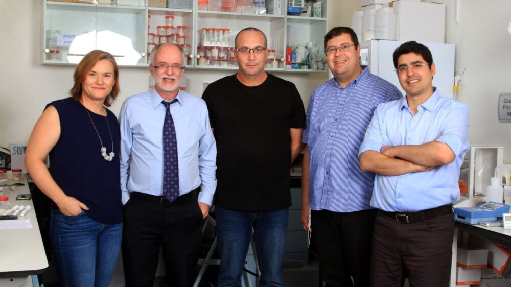 Salignostics’ founding team in Jerusalem. (Osnat Krasnansky)