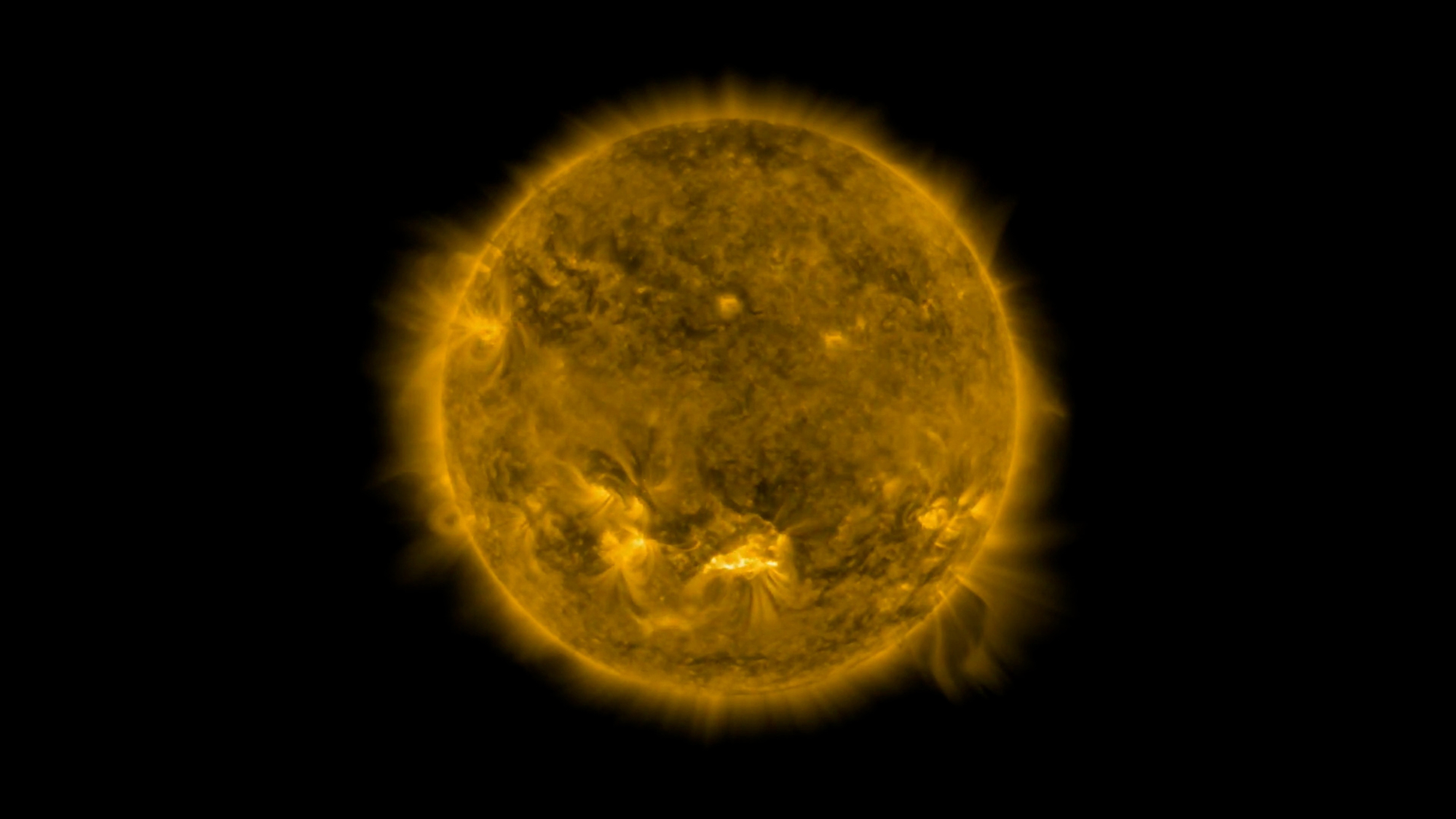 A powerful solar flare that occurred on Oct. 28, 2021, produced aurora borealis, or northern lights, as far south as Iowa and Pennsylvania in the United States. (NOAA, NASA, CIRA, SUVI, CIRES, CIMSS/Zenger)