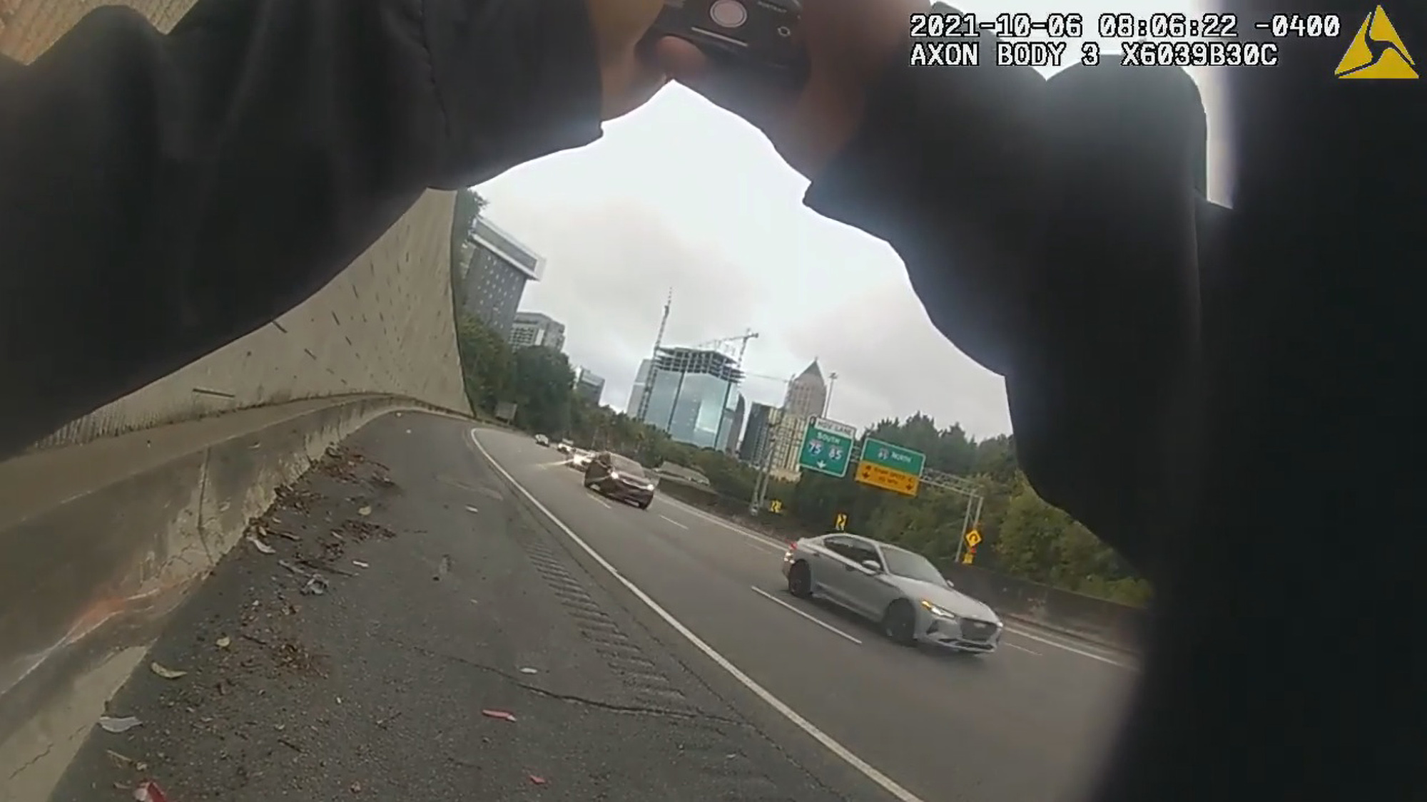 Police officer Steven Randerson was hit by a car on Interstate 75 in Atlanta, Georgia, while investigating an accident on Oct. 6.  (Atlanta Police Department/Zenger)