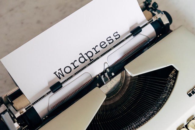 WordPress written in a typewriter.