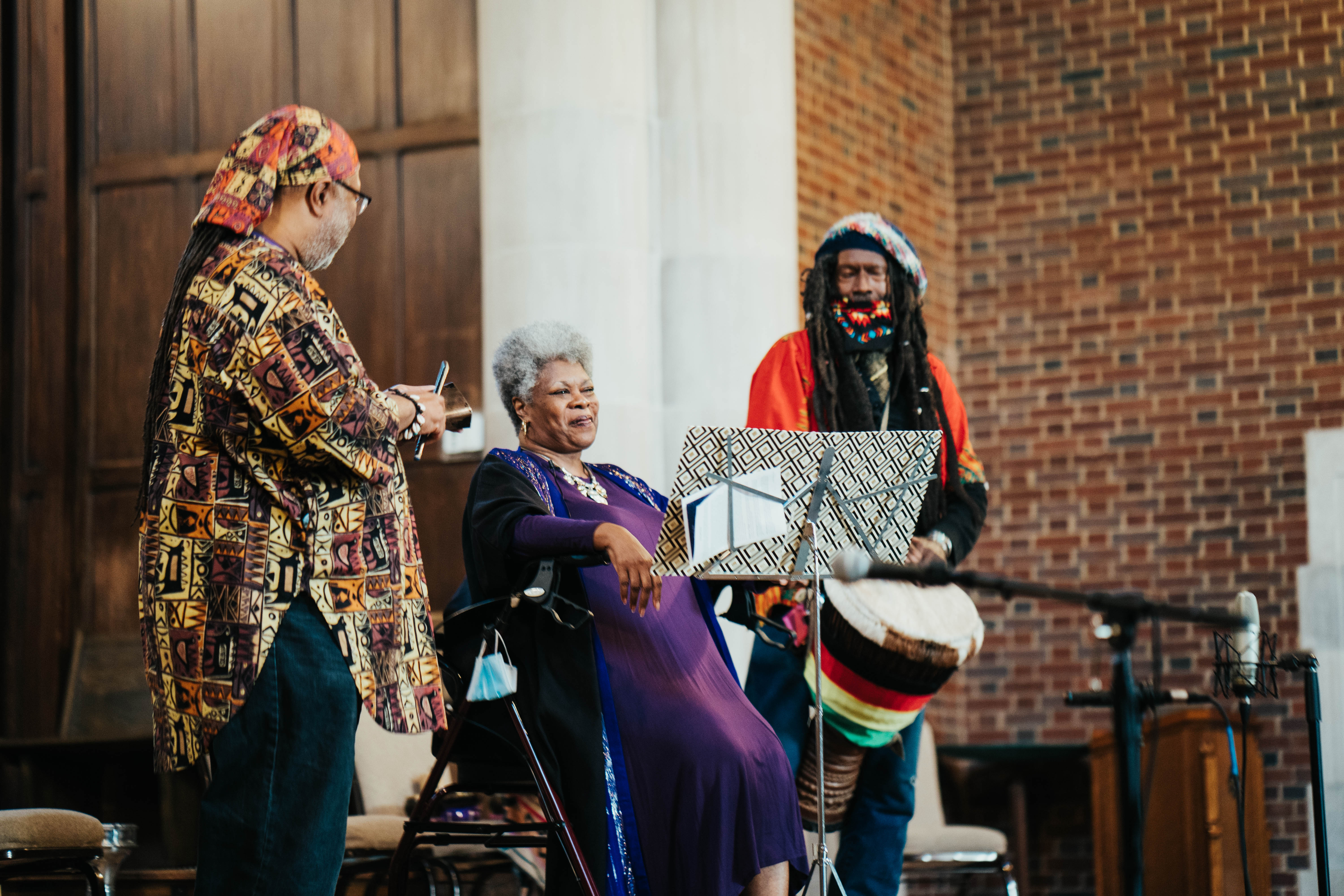Artist performs at Wightman Chapel on Scarritt Bennett Center's Campus during the month of May's An Evening of Healing Sounds, Poetry, and Prayer. (Photo by: Alpha Artistry Films)