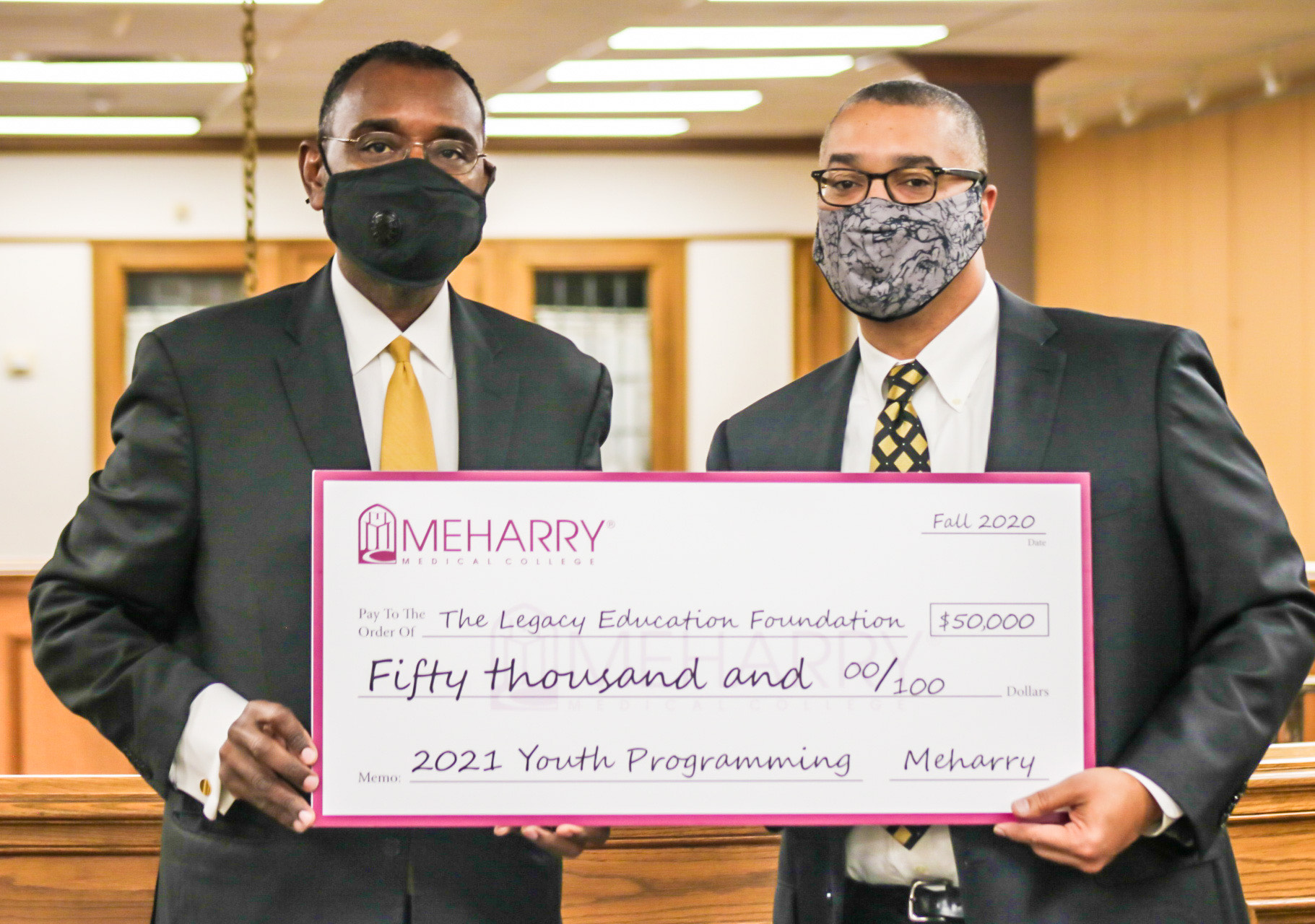 (L-R) TLEF Board Chair Dennie Marshall, and TLEF Board Vice President Keith Belton. (Courtesy Photo)