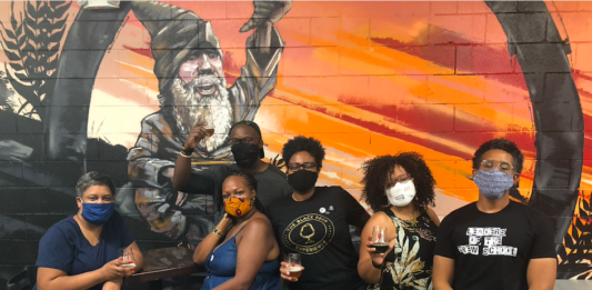 Members of the Nashville Black Beer Experience at micro-brewery The Crazy Gnome in East Nashville. (Photo by: Jason Luntz)