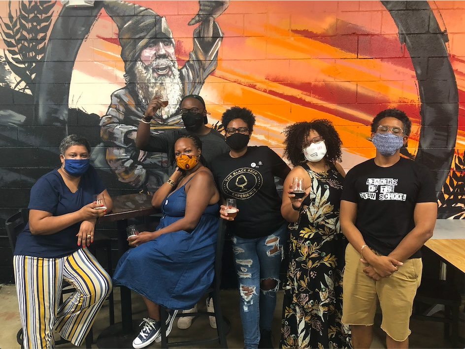 Members of the Nashville Black Beer Experience at micro-brewery The Crazy Gnome in East Nashville. (Photo by: Jason Luntz)