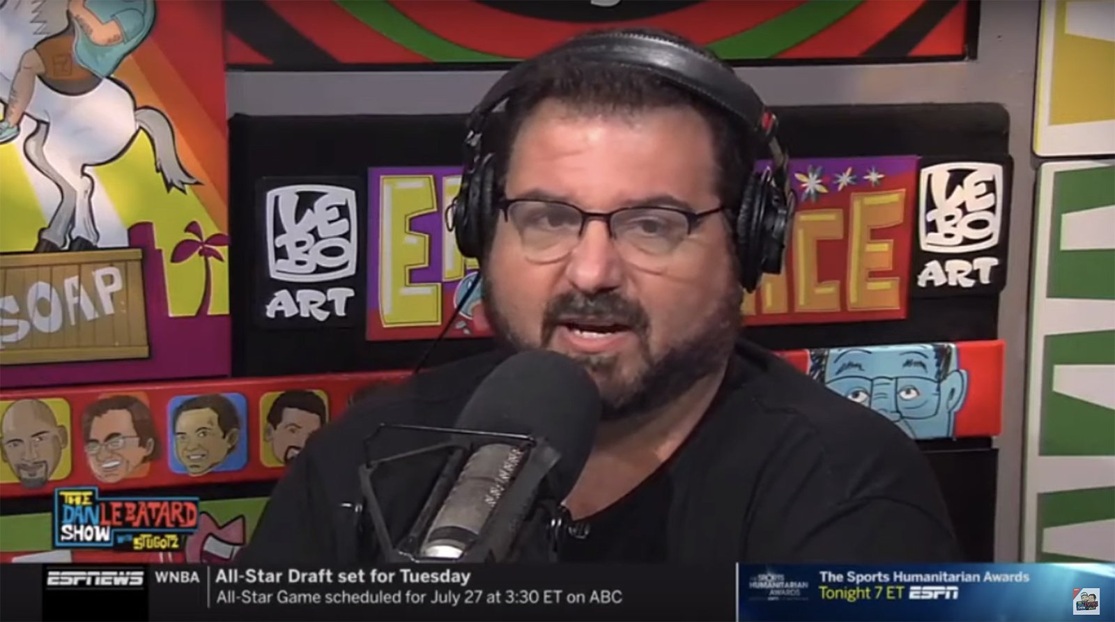 ESPN's Dan Le Batard is at loggerheads with the head of the sports network, Jimmy Pitaro, over the network's no-pure-politics policy.