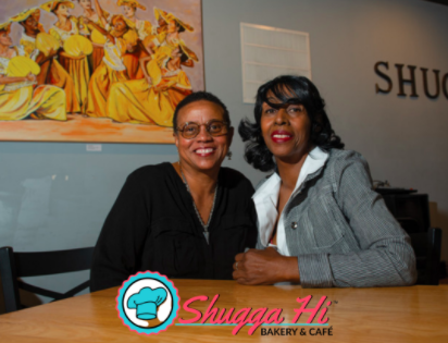 Sandra Austin and Kathy Gibson, owners of Shugga Hi Bakery & Cafe (Courtesy Photo)