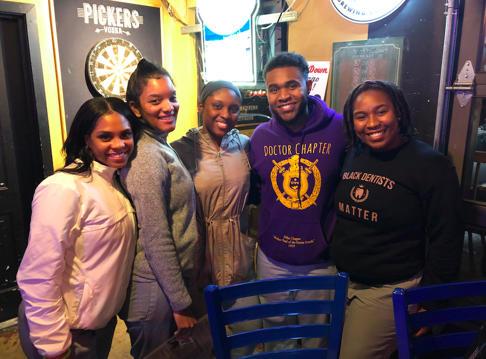 Meharry Medical College students celebrating the Tennesseans for Tom campaign kickoff. (Photo by: Jason Luntz)