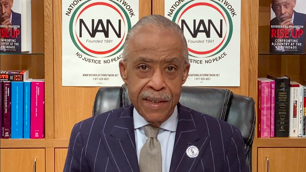 Rev. Al Sharpton speaking virtually at the 2021 Metro Council Minority Caucus Reception