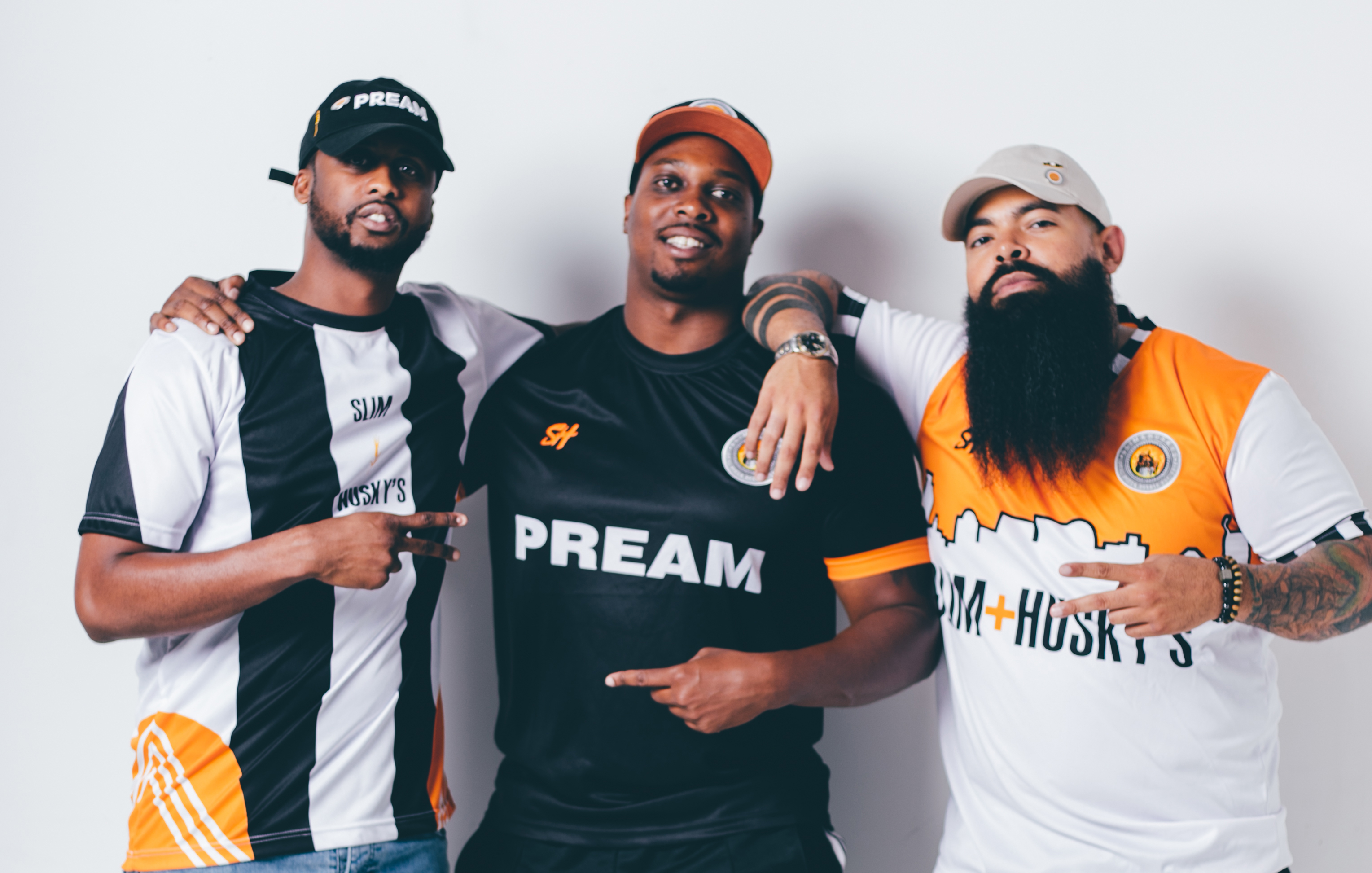 (l-r) Emanuel Reed, Derrick Moore, and Clint Gray founded Slim & Husky’s Pizza Beeria in 2017
