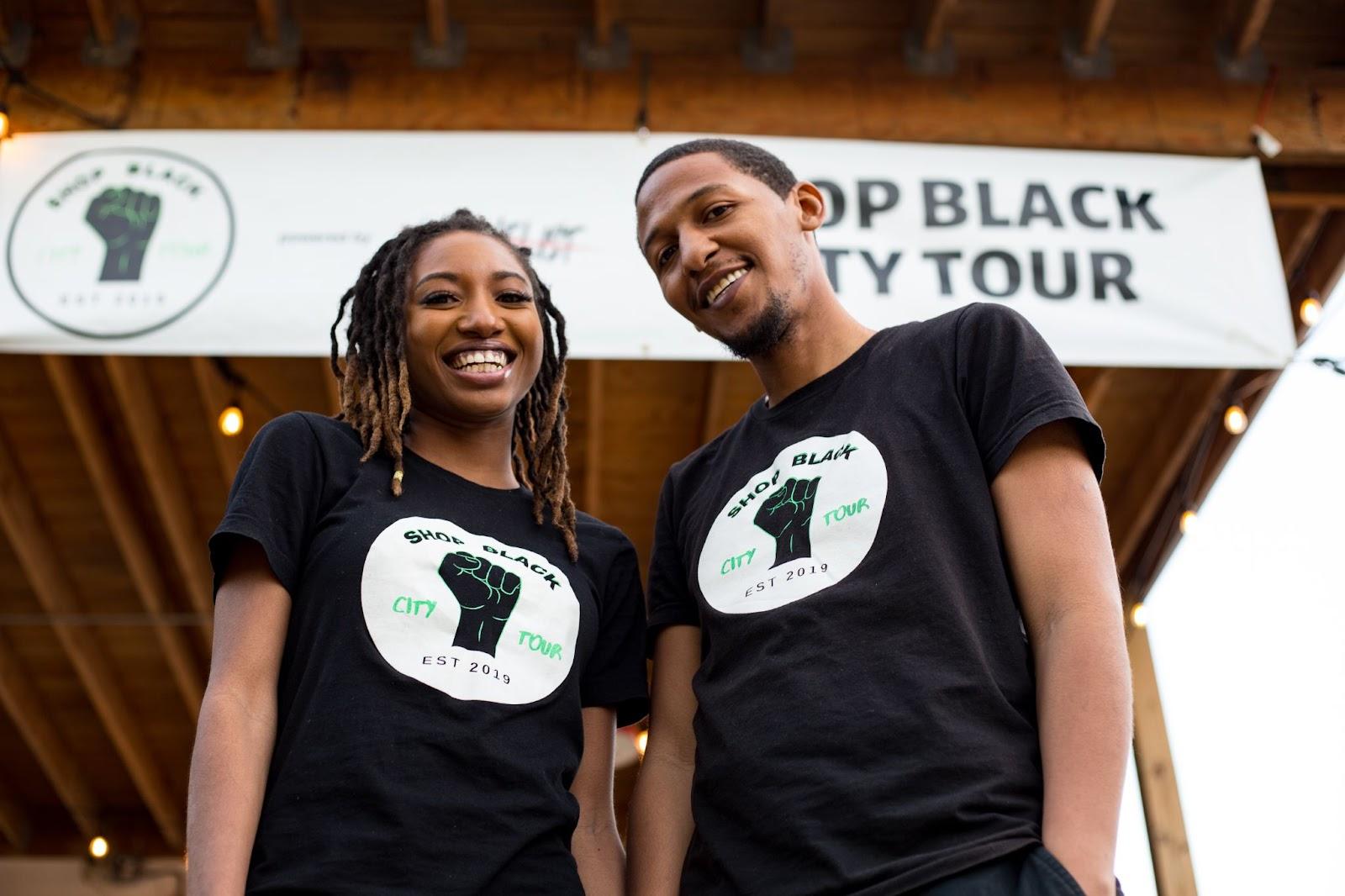 (l-r) Tee and Greg Westbrook, founders of Shop Black City Tour