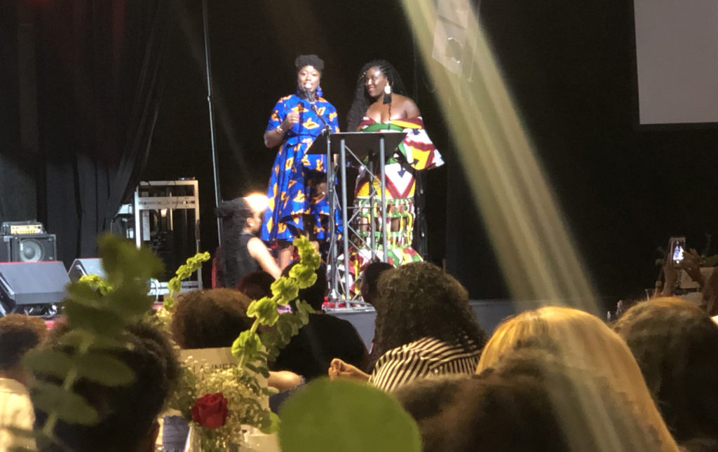 (l-r) Equity Alliance President Charlane Oliver and Vice President Tequila Johnson spoke about the mission of their organization (Photo by: Jason Luntz)