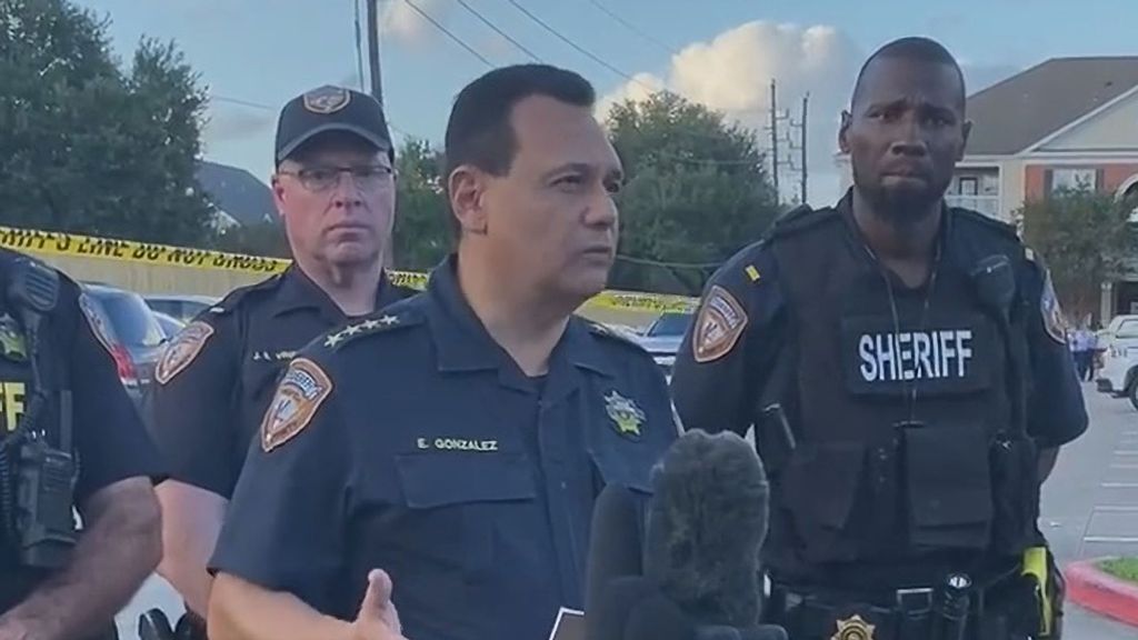Harris County Sheriff Ed Gonzalez gives statement on Oct. 25 about three minors found living alone in an apartment with the remains of their 9-year-old sibling. An investigation is underway, and the children's mother and boyfriend have been located and are being interviewed by authorities. (Harris County Sheriff's Office/Zenger)