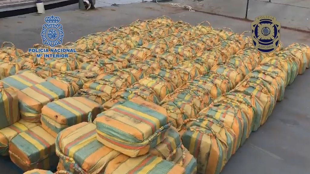 These bales of cocaine were seized from a sailboat in the Atlantic Ocean off the Iberian Peninsula. (Spanish and Portuguese Police/Zenger)