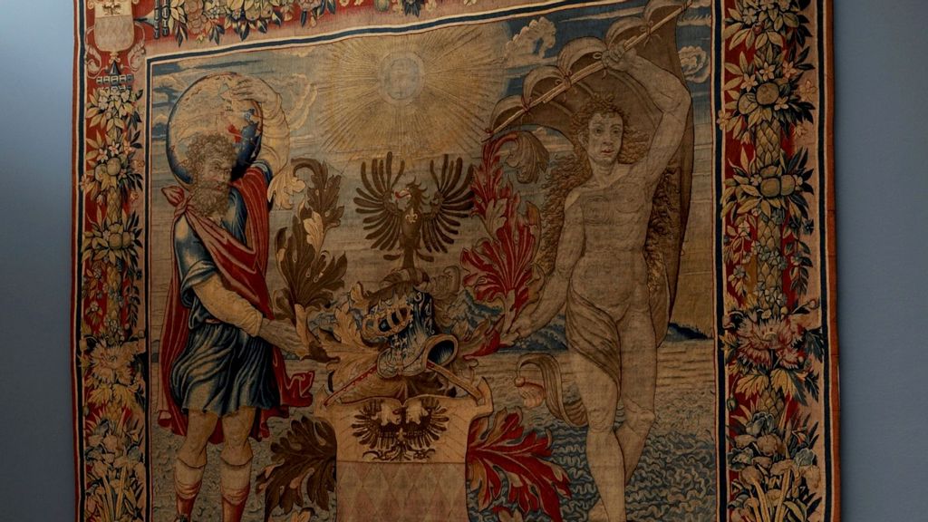 The 400-year-old rare Flemish tapestry that was stolen from an official U.S. residence in Vienna has been recovered by police, and a suspect has been arrested. (Bundeskriminalamt Osterreich/Zenger)