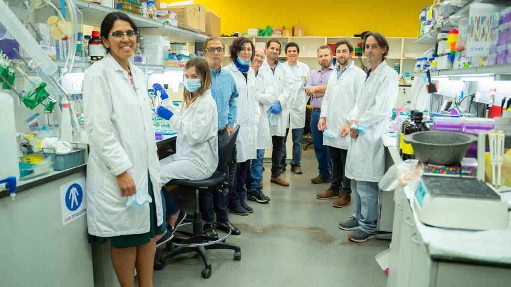 Researchers who are working on a COVID-19 vaccine at MigVax. (Courtesy of OurCrowd)