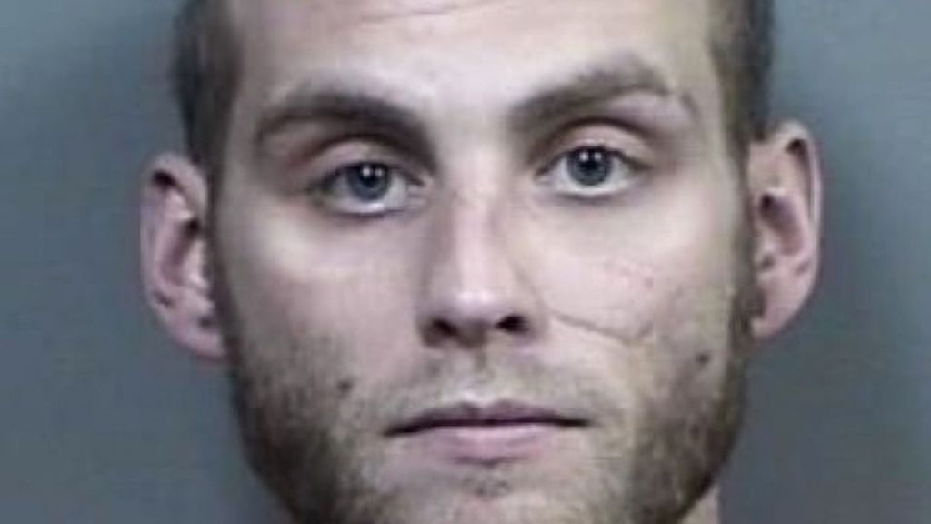 James Lee Harris was arrested for setting fire to a tree and a statue of Jesus Christ at Our Lady of Grace Catholic Church in Beverly Hills, Florida. (Citrus County Sheriff's Office/Zenger)