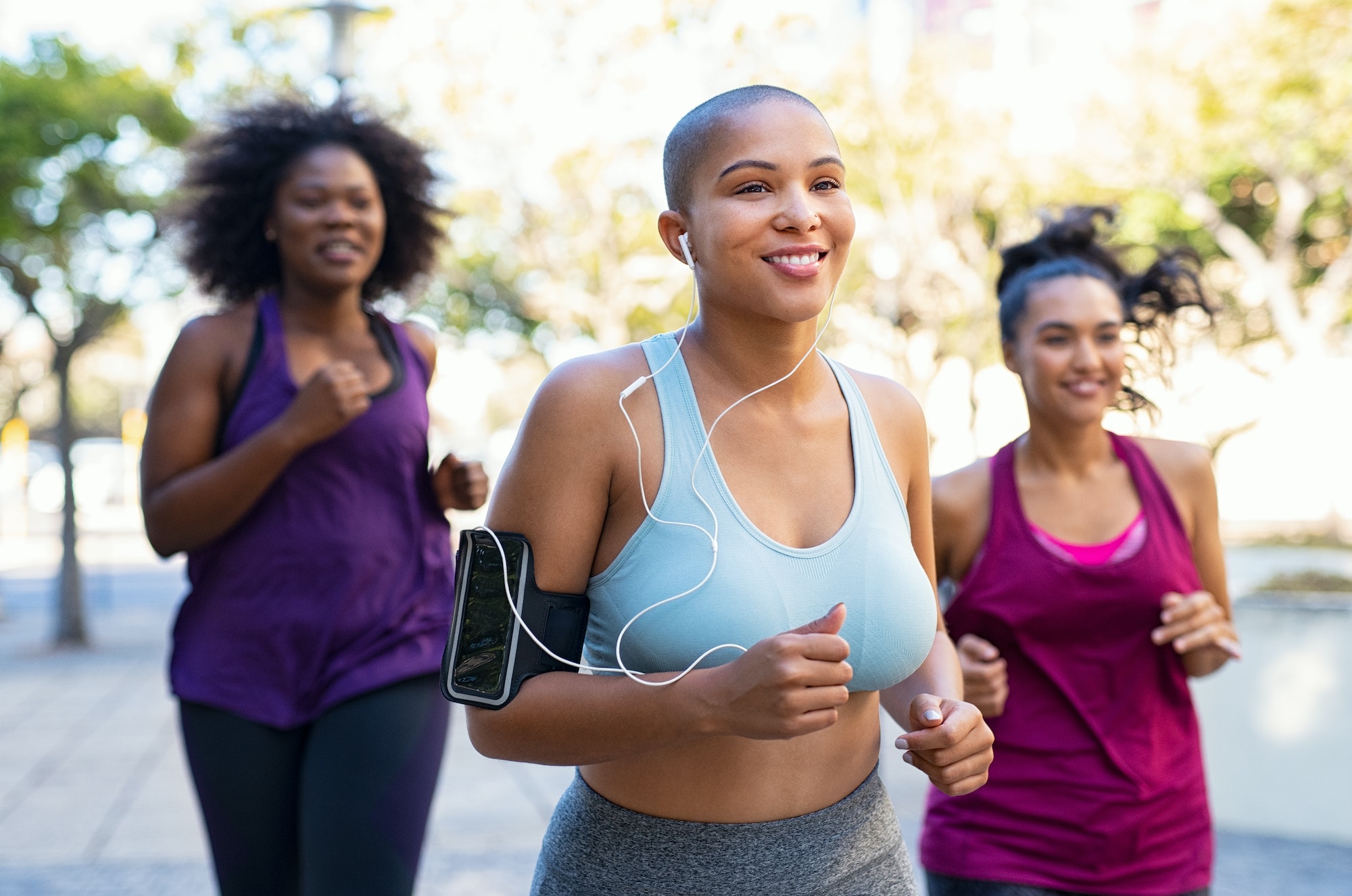 Group of women jogging