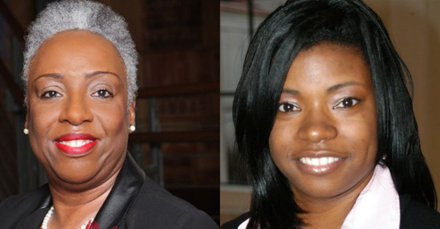 (l-r) Council At-Large Sharon Hurt and Councilwoman Tanaka Vercher