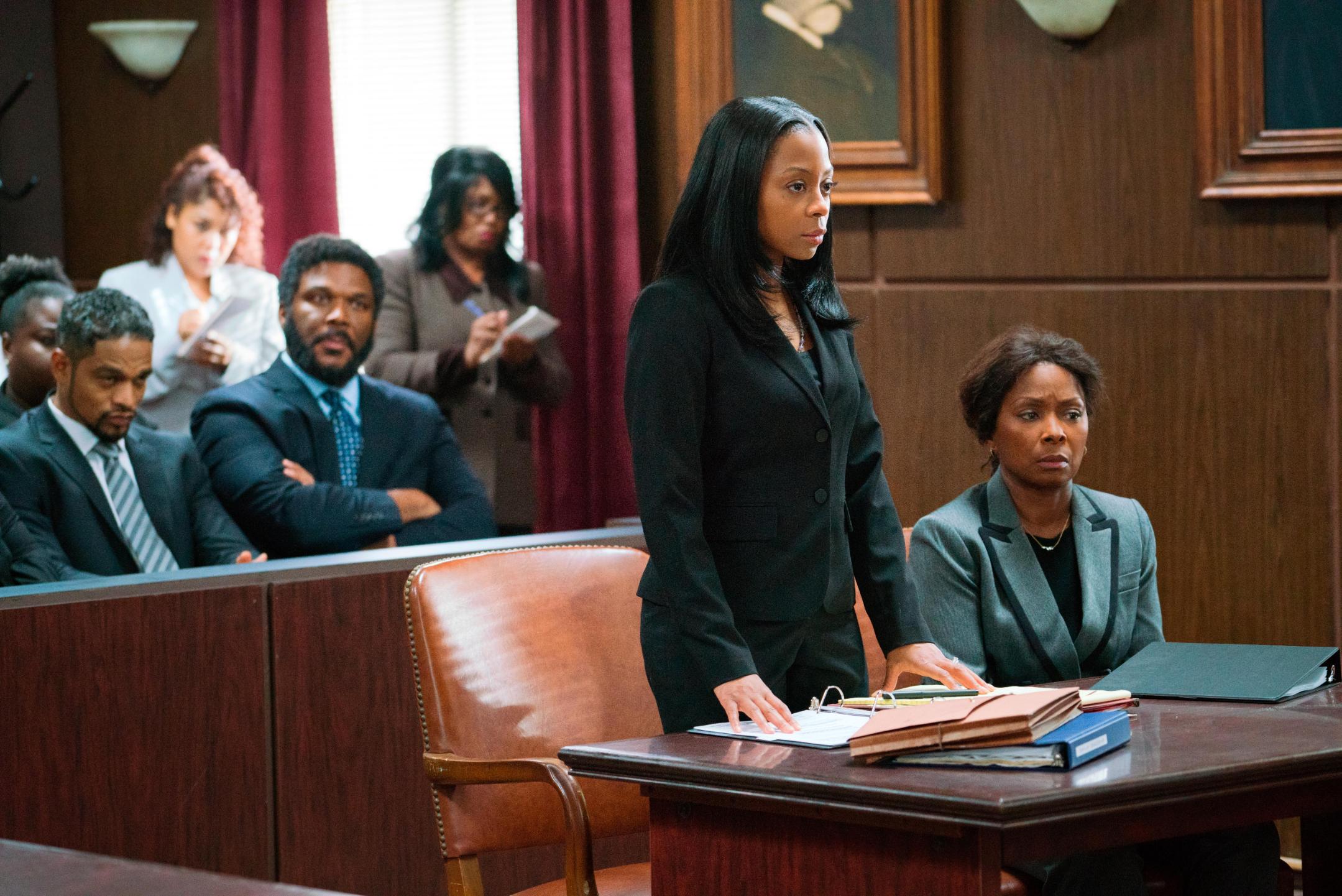 Donovan Christie Jr., Tyler Perry, Bresha Webb and Crystal Fox in a scene from the movie.