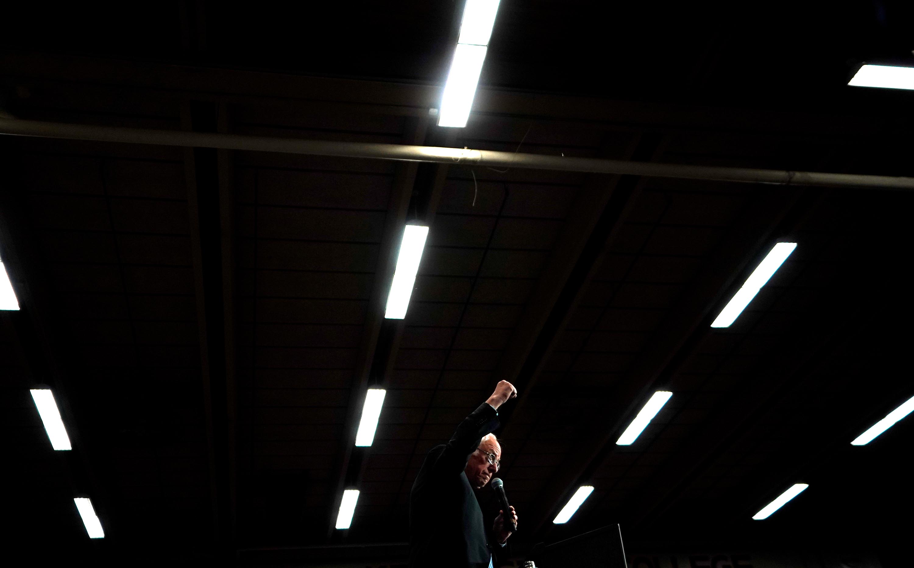Democratic U.S. presidential candidate Senator Bernie Sanders speaks at a rally in Keene, New Hampshire, U.S., February 9, 2020. REUTERS/Rick Wilking TPX IMAGES OF THE DAY