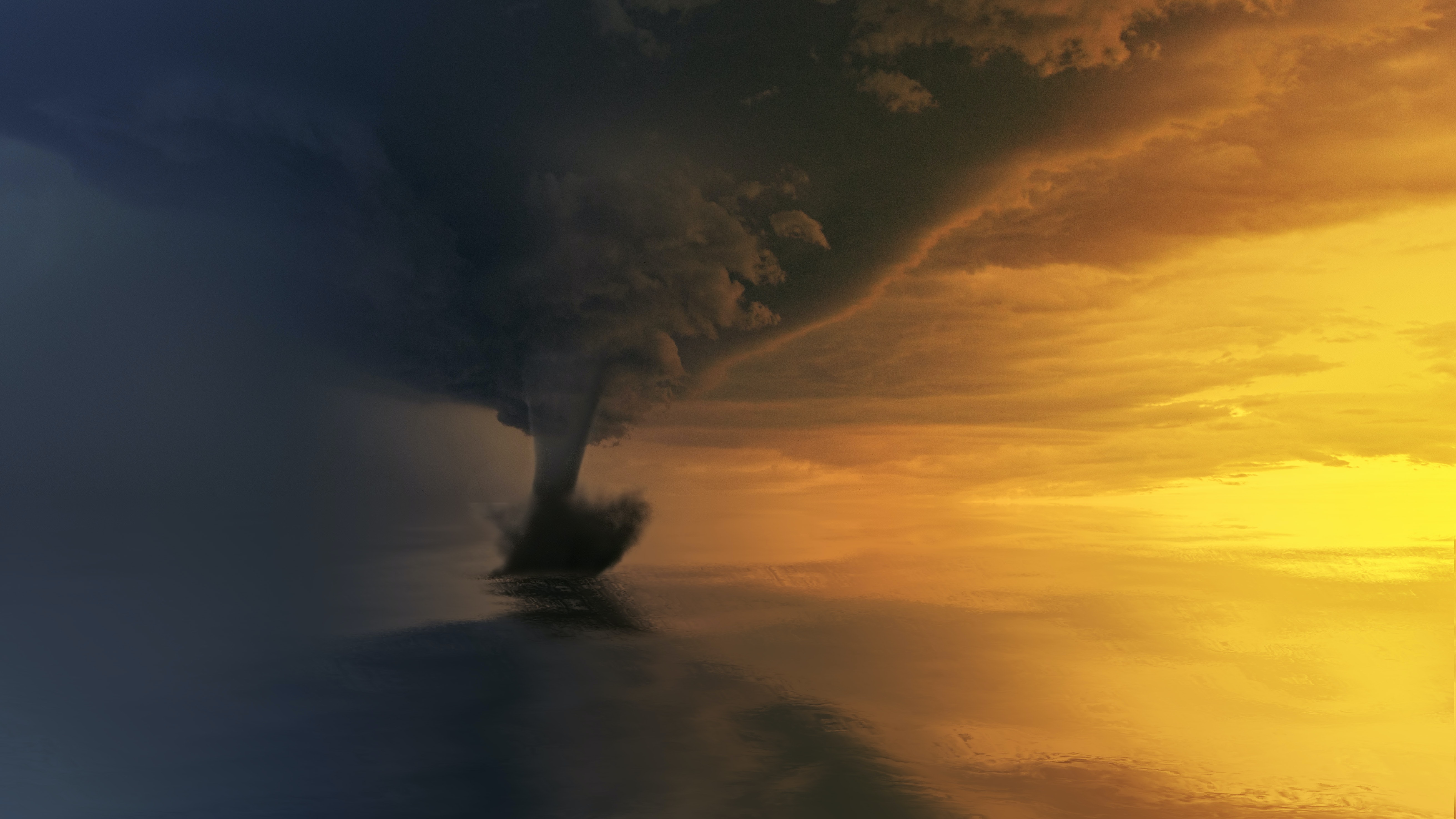 Image of a tornado on the horizon. (Photo by: Johannes Plenio | Pexels)